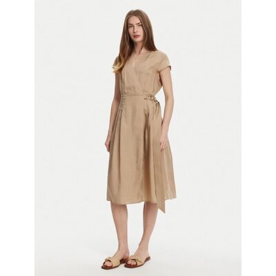 TWINSET Letné šaty 251TT2072 Béžová Loose Fit Ženy TWINSET Letné šaty 251TT2072 Béžová Loose Fit Ženy
