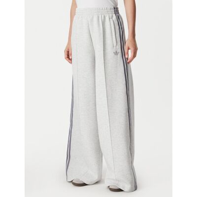 adidas Teplákové nohavice Spacer HY8044 Svetlosivá Wide Leg Ženy adidas Teplákové nohavice Spacer HY8044 Svetlosivá Wide Leg Ženy