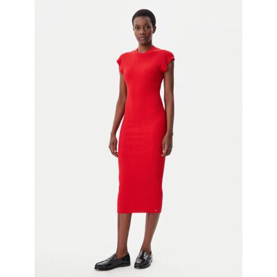 Tommy Hilfiger Každodenné šaty WW0WW44493 Červená Slim Fit Ženy Tommy Hilfiger Každodenné šaty WW0WW44493 Červená Slim Fit Ženy
