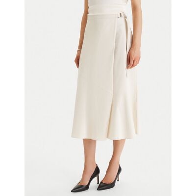 BOSS Trapézová sukňa Vuleran 1 50557420 Écru Regular Fit Ženy BOSS Trapézová sukňa Vuleran 1 50557420 Écru Regular Fit Ženy