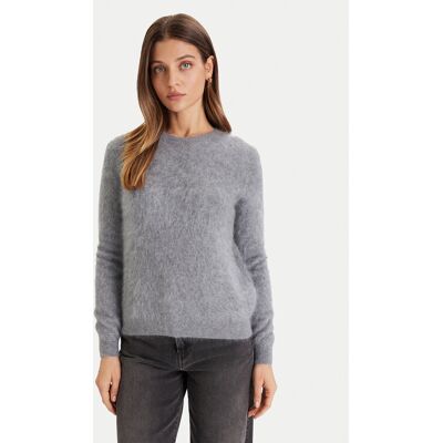 ViCOLO Sveter 22066F Sivá Regular Fit Ženy ViCOLO Sveter 22066F Sivá Regular Fit Ženy