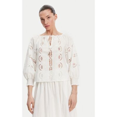 Liu Jo Blúzka WA5257 T4853 Biela Relaxed Fit Ženy Liu Jo Blúzka WA5257 T4853 Biela Relaxed Fit Ženy