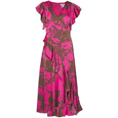DKNY Letné šaty DD5E1N32 Ružová Regular Fit Ženy DKNY Letné šaty DD5E1N32 Ružová Regular Fit Ženy