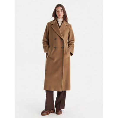 Weekend Max Mara Vlnený kabát Zufolo 2525016092 Hnedá Regular Fit Ženy Weekend Max Mara Vlnený kabát Zufolo 2525016092 Hnedá Regular Fit Ženy