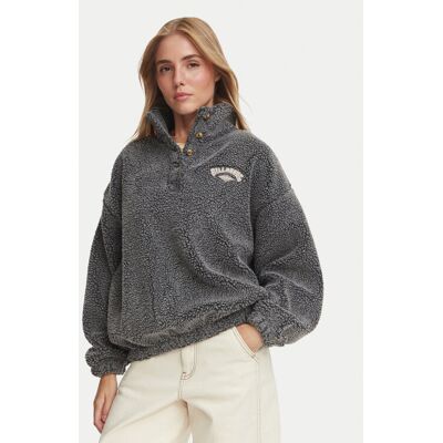 Billabong Fleecová mikina EBJPF00113 Tmavosivá Relaxed Fit Ženy Billabong Fleecová mikina EBJPF00113 Tmavosivá Relaxed Fit Ženy