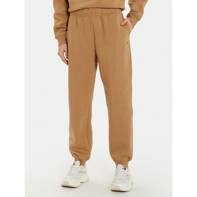 Tommy Hilfiger Teplákové nohavice Essential WW0WW45966 Béžová Regular Fit Ženy Tommy Hilfiger Teplákové nohavice Essential WW0WW45966 Béžová Regular Fit Ženy