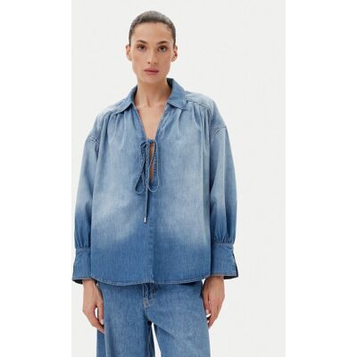 PINKO Blúzka 104630 A2DT Modrá Relaxed Fit Ženy PINKO Blúzka 104630 A2DT Modrá Relaxed Fit Ženy