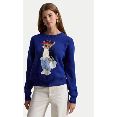 Polo Ralph Lauren Sveter 211A96238001 Modrá Relaxed Fit Ženy Polo Ralph Lauren Sveter 211A96238001 Modrá Relaxed Fit Ženy
