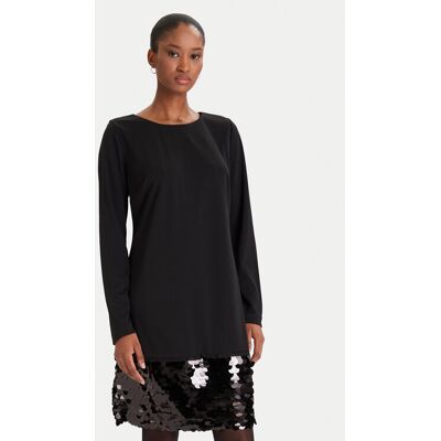 DKNY Koktejlové šaty DD5J1N09 Čierna Relaxed Fit Ženy DKNY Koktejlové šaty DD5J1N09 Čierna Relaxed Fit Ženy