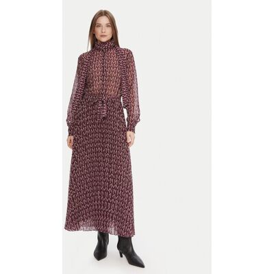 LOLA CASADEMUNT Každodenné šaty MF2516005 Bordová Regular Fit Ženy LOLA CASADEMUNT Každodenné šaty MF2516005 Bordová Regular Fit Ženy