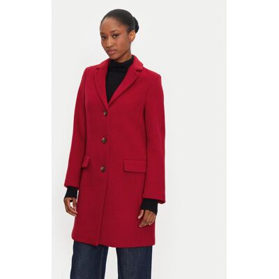 United Colors Of Benetton Vlnený kabát 2U62DN062 Červená Regular Fit Ženy United Colors Of Benetton Vlnený kabát 2U62DN062 Červená Regular Fit Ženy