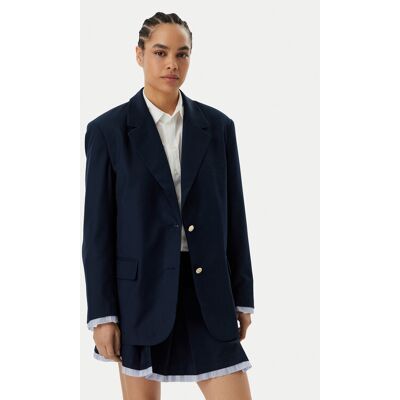 Tommy Jeans Sako DW0DW22601 Tmavomodrá Boyfriend Fit Ženy Tommy Jeans Sako DW0DW22601 Tmavomodrá Boyfriend Fit Ženy