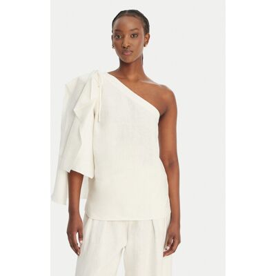 Eleh Blúzka SS260317 Biela Regular Fit Ženy Eleh Blúzka SS260317 Biela Regular Fit Ženy