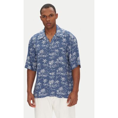 Gant Košeľa Island Print 3250071 Modrá Relaxed Fit Ženy Gant Košeľa Island Print 3250071 Modrá Relaxed Fit Ženy