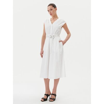 MICHAEL Michael Kors Každodenné šaty MS5830KF4C Biela Regular Fit Ženy MICHAEL Michael Kors Každodenné šaty MS5830KF4C Biela Regular Fit Ženy