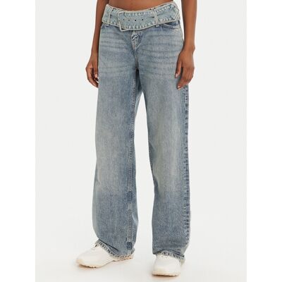HUGO Džínsy Glory_B 50541520 Modrá Relaxed Fit Ženy HUGO Džínsy Glory_B 50541520 Modrá Relaxed Fit Ženy