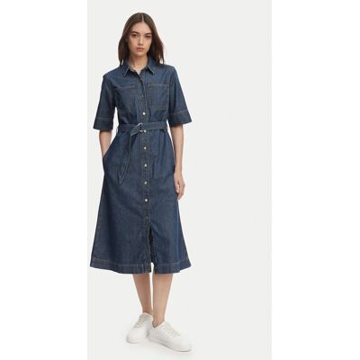 Tommy Hilfiger Džínsové šaty WW0WW50622 Modrá Regular Fit Ženy Tommy Hilfiger Džínsové šaty WW0WW50622 Modrá Regular Fit Ženy