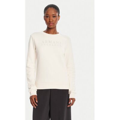 Armani Exchange Mikina XW000985 AF14284 U1003 Écru Regular Fit Ženy Armani Exchange Mikina XW000985 AF14284 U1003 Écru Regular Fit Ženy