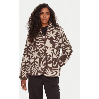 Quiksilver Fleecová mikina Chalok EQWPF03003 Hnedá Relaxed Fit Ženy Quiksilver Fleecová mikina Chalok EQWPF03003 Hnedá Relaxed Fit Ženy