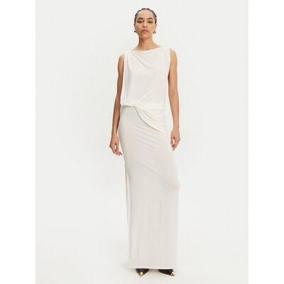 JACQUEMUS Večerné šaty La Robe Peplo Longue 25E251DR2302381 100 Biela Regular Fit Ženy JACQUEMUS Večerné šaty La Robe Peplo Longue 25E251DR2302381 100 Biela Regular Fit Ženy