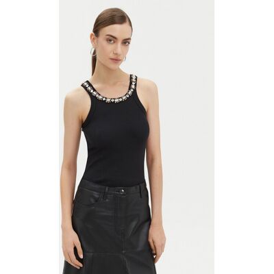 PINKO Top 105378 A2P9 Čierna Regular Fit Ženy PINKO Top 105378 A2P9 Čierna Regular Fit Ženy