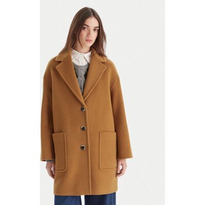 MAX&Co. Vlnený kabát 2526016023200 Hnedá Regular Fit Ženy MAX&Co. Vlnený kabát 2526016023200 Hnedá Regular Fit Ženy