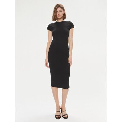 Calvin Klein Letné šaty Q-Nova K20K206537 Čierna Slim Fit Ženy Calvin Klein Letné šaty Q-Nova K20K206537 Čierna Slim Fit Ženy