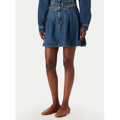 Tommy Hilfiger Džínsová sukňa WW0WW50965 Modrá Straight Fit Ženy Tommy Hilfiger Džínsová sukňa WW0WW50965 Modrá Straight Fit Ženy