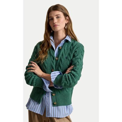 Polo Ralph Lauren Kardigán 211972104502 Zelená Slim Fit Ženy Polo Ralph Lauren Kardigán 211972104502 Zelená Slim Fit Ženy