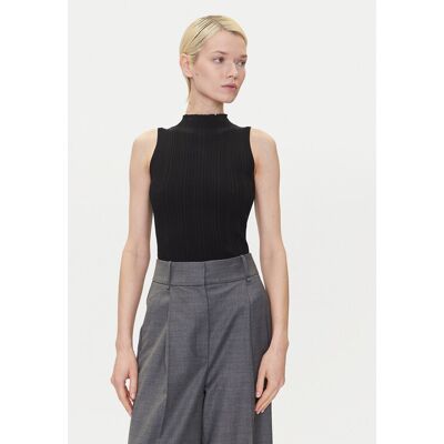 HUGO Blúzka Sarepilk 50542597 Čierna Slim Fit Ženy HUGO Blúzka Sarepilk 50542597 Čierna Slim Fit Ženy