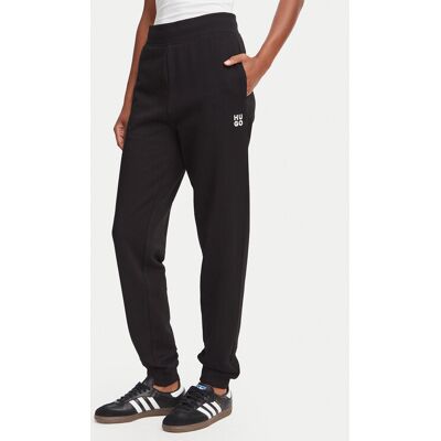 HUGO Teplákové nohavice Nelfinia 50522417 Čierna Regular Fit Ženy HUGO Teplákové nohavice Nelfinia 50522417 Čierna Regular Fit Ženy