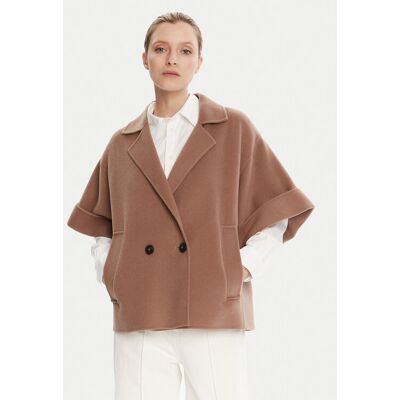 Weekend Max Mara Vlnený kabát Pera 2525086021 Hnedá Regular Fit Ženy Weekend Max Mara Vlnený kabát Pera 2525086021 Hnedá Regular Fit Ženy