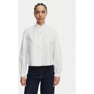 Tommy Hilfiger Košeľa Oxford WW0WW48914 Biela Boxy Fit Ženy Tommy Hilfiger Košeľa Oxford WW0WW48914 Biela Boxy Fit Ženy