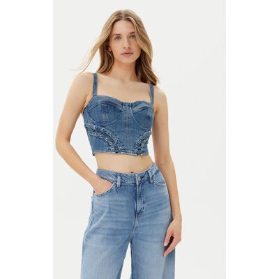 Guess Top W5GH86 D4H7C Modrá Regular Fit Ženy Guess Top W5GH86 D4H7C Modrá Regular Fit Ženy
