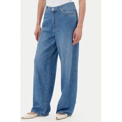 PINKO Džínsy 104601 A2DR Modrá Relaxed Fit Ženy PINKO Džínsy 104601 A2DR Modrá Relaxed Fit Ženy