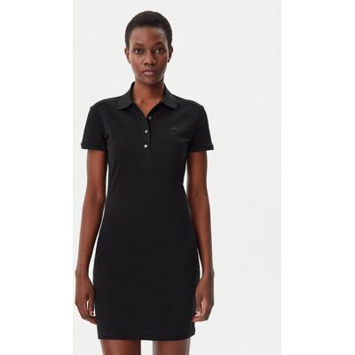 Lacoste Každodenné šaty EF5473 Čierna Slim Fit Ženy Lacoste Každodenné šaty EF5473 Čierna Slim Fit Ženy