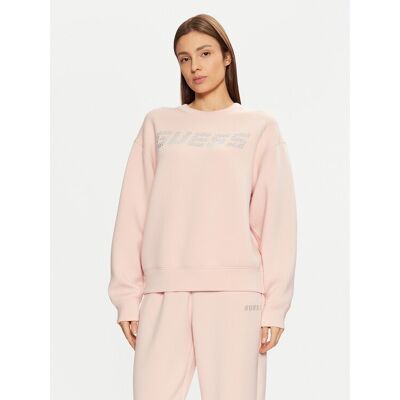 Guess Mikina V4BQ15 K7UW2 Ružová Regular Fit Ženy Guess Mikina V4BQ15 K7UW2 Ružová Regular Fit Ženy