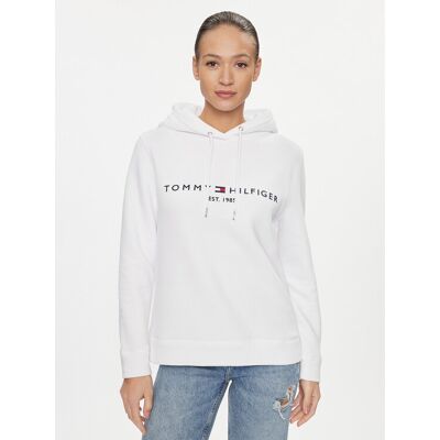 Tommy Hilfiger Mikina Heritage WW0WW31998 Biela Regular Fit Ženy Tommy Hilfiger Mikina Heritage WW0WW31998 Biela Regular Fit Ženy