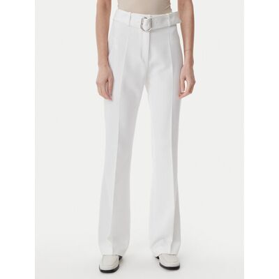 HUGO Bavlnené nohavice 50537602 Biela Flare Fit Ženy HUGO Bavlnené nohavice 50537602 Biela Flare Fit Ženy