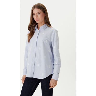 Tommy Hilfiger Košeľa WW0WW49386 Modrá Relaxed Fit Ženy Tommy Hilfiger Košeľa WW0WW49386 Modrá Relaxed Fit Ženy