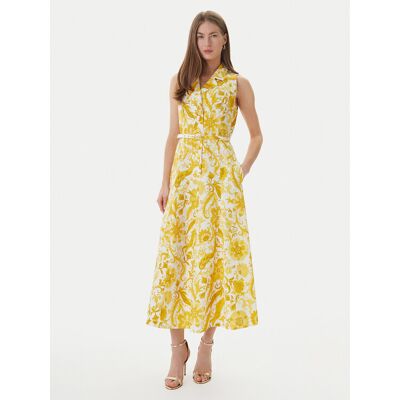 Luisa Spagnoli Letné šaty Piagge 542930 Žltá Regular Fit Ženy Luisa Spagnoli Letné šaty Piagge 542930 Žltá Regular Fit Ženy