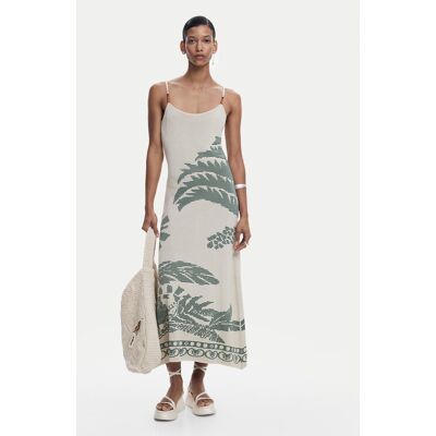 Desigual Letné šaty Marsella 25SWVF11 Béžová Slim Fit Ženy Desigual Letné šaty Marsella 25SWVF11 Béžová Slim Fit Ženy