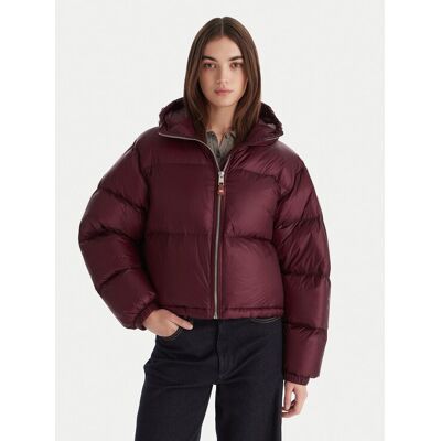 Tommy Hilfiger Vatovaná bunda WW0WW46541 Bordová Regular Fit Ženy Tommy Hilfiger Vatovaná bunda WW0WW46541 Bordová Regular Fit Ženy