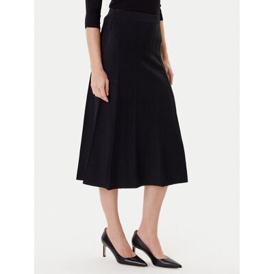 TWINSET Midi sukňa 252TP3641 Čierna Regular Fit Ženy TWINSET Midi sukňa 252TP3641 Čierna Regular Fit Ženy