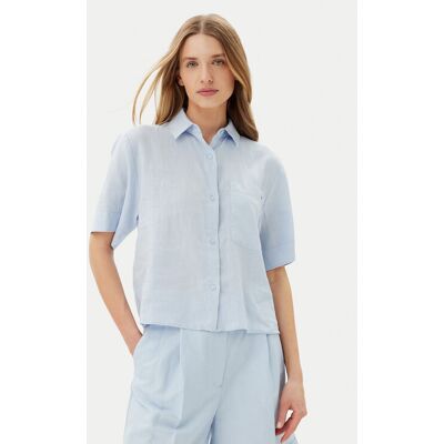 Tommy Hilfiger Košeľa WW0WW44720 Modrá Relaxed Fit Ženy Tommy Hilfiger Košeľa WW0WW44720 Modrá Relaxed Fit Ženy