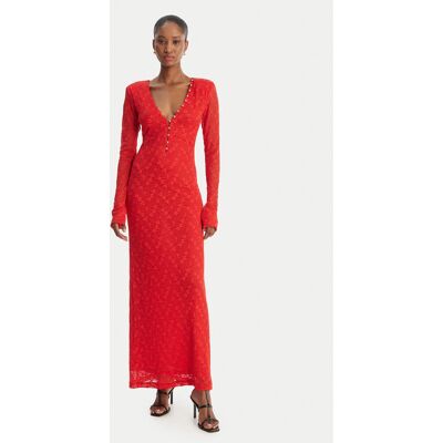 Bardot Koktejlové šaty Zenia 60239DB Červená Slim Fit Ženy Bardot Koktejlové šaty Zenia 60239DB Červená Slim Fit Ženy