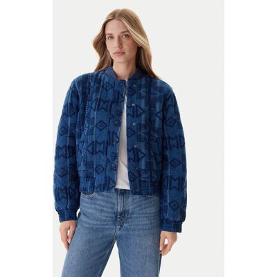 Mustang Bundy bomber Bouse 1016739 Modrá Regular Fit Ženy Mustang Bundy bomber Bouse 1016739 Modrá Regular Fit Ženy