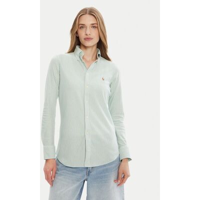 Polo Ralph Lauren Košeľa 211910131011 Zelená Classic Fit Ženy Polo Ralph Lauren Košeľa 211910131011 Zelená Classic Fit Ženy