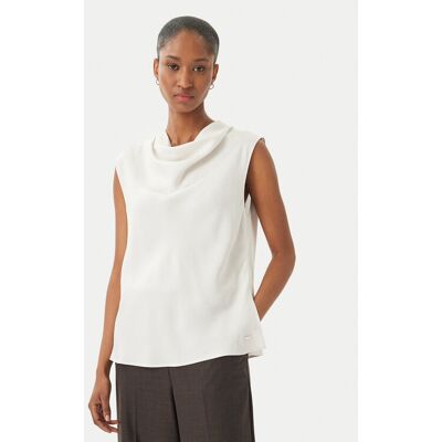 Calvin Klein Blúzka LV044F161G Biela Regular Fit Ženy Calvin Klein Blúzka LV044F161G Biela Regular Fit Ženy