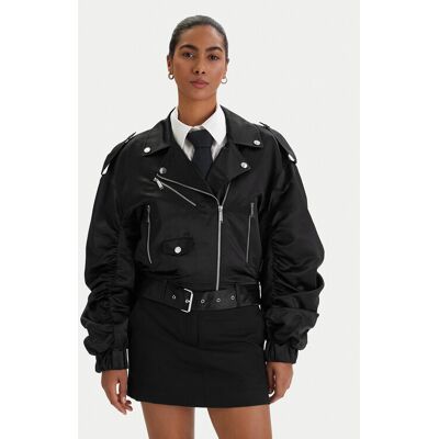KARL LAGERFELD Bundy bomber B1W14002 Čierna Relaxed Fit Ženy KARL LAGERFELD Bundy bomber B1W14002 Čierna Relaxed Fit Ženy